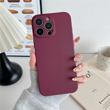 For iPhone 16 Pro Max Phone Back Case Scratch Resistant Silicone Mobile Cover - Violet