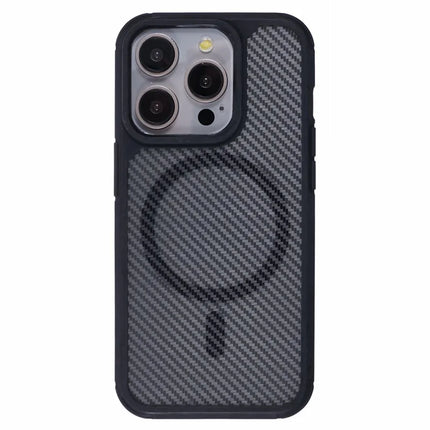 ShopCaseCart Model Case  For  iPhone 15 Pro Max Case Compatible with MagSafe Carbon Fiber TPU+PC Anti-Drop Phone Cover