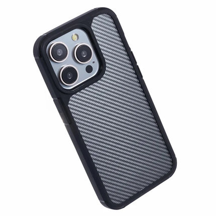 ShopCaseCart Model Case  For  iPhone 15 Pro Max Case Carbon Fiber Texture TPU+PC Anti-Drop Phone Cover