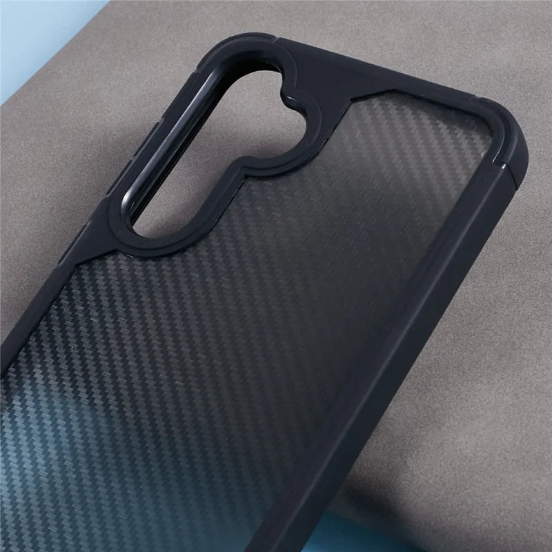ShopCaseCart Lightweight Premium Samsung Galaxy A35 5G Protective cover Carbon Fiber Texture TPU+PC Anti-Drop Phone Guard