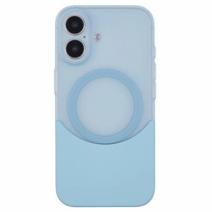 For iPhone 16 Plus Case Compatible with MagSafe Splicing Color Drop-Proof PC Phone Cover