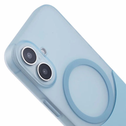 For iPhone 16 Plus Case Compatible with MagSafe Splicing Color Drop-Proof PC Phone Cover