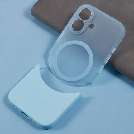 For iPhone 16 Plus Case Compatible with MagSafe Splicing Color Drop-Proof PC Phone Cover