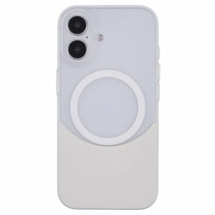 For iPhone 16 Plus Case Compatible with MagSafe Splicing Color Drop-Proof PC Phone Cover