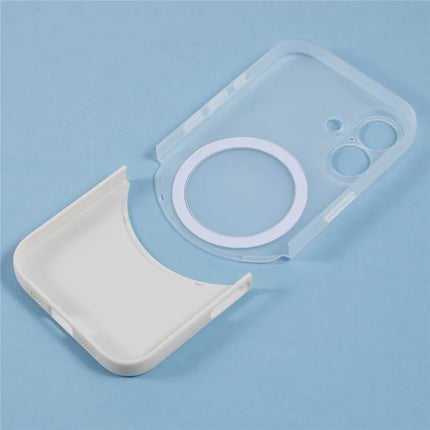 For iPhone 16 Plus Case Compatible with MagSafe Splicing Color Drop-Proof PC Phone Cover
