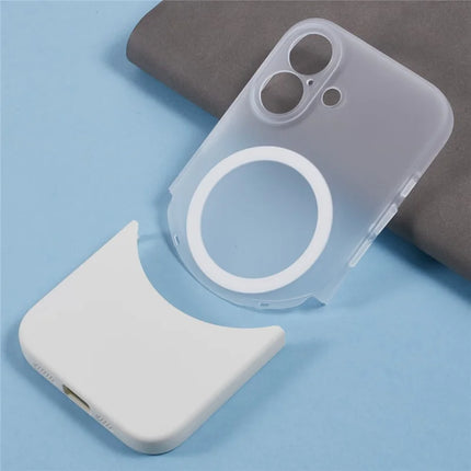 For iPhone 16 Plus Case Compatible with MagSafe Splicing Color Drop-Proof PC Phone Cover