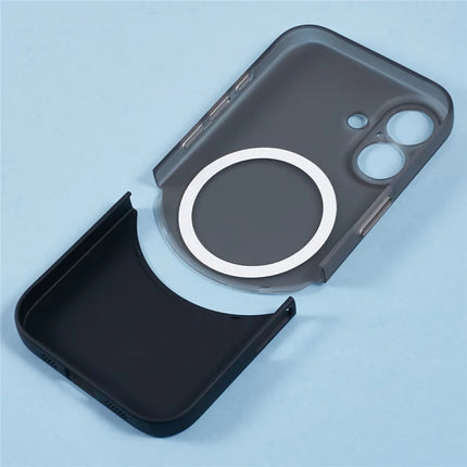 For iPhone 16 Plus Case Compatible with MagSafe Splicing Color Drop-Proof PC Phone Cover
