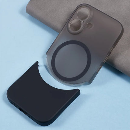 For iPhone 16 Plus Case Compatible with MagSafe Splicing Color Drop-Proof PC Phone Cover