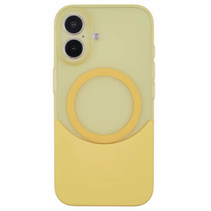 For iPhone 16 Plus Case Compatible with MagSafe Splicing Color Drop-Proof PC Phone Cover