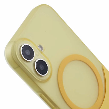For iPhone 16 Plus Case Compatible with MagSafe Splicing Color Drop-Proof PC Phone Cover