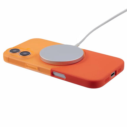 For iPhone 16 Plus Case Compatible with MagSafe Splicing Color Drop-Proof PC Phone Cover