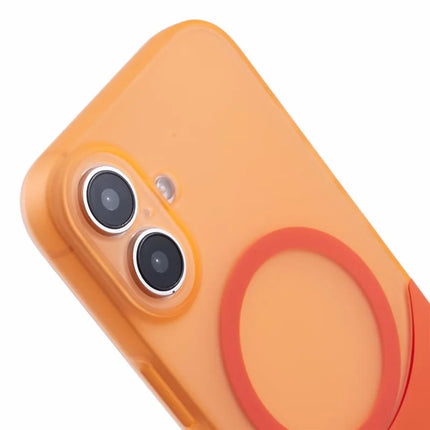 For iPhone 16 Plus Case Compatible with MagSafe Splicing Color Drop-Proof PC Phone Cover