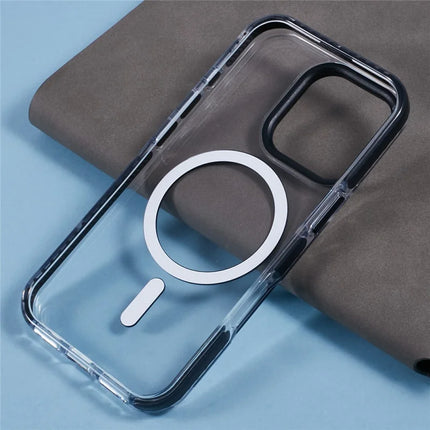 For iPhone 16 Pro Max Clear Case Compatible with MagSafe TPU+PC Back Cover