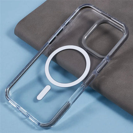 For iPhone 16 Pro Max Clear Case Compatible with MagSafe TPU+PC Back Cover
