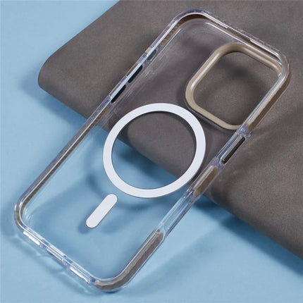 For iPhone 16 Pro Max Clear Case Compatible with MagSafe TPU+PC Back Cover