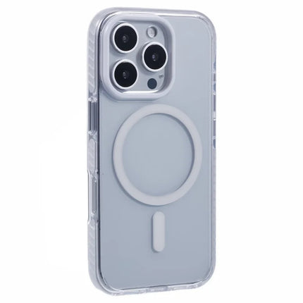 For iPhone 16 Pro Max Clear Case Compatible with MagSafe TPU+PC Back Cover - White