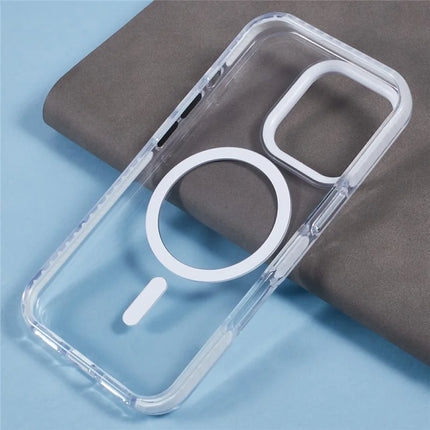 For iPhone 16 Pro Max Clear Case Compatible with MagSafe TPU+PC Back Cover