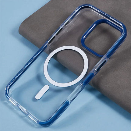 For iPhone 16 Pro Max Clear Case Compatible with MagSafe TPU+PC Back Cover