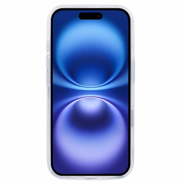 For iPhone 16 Plus Clear Case TPU+PC Back Cover with Touch Button Photography