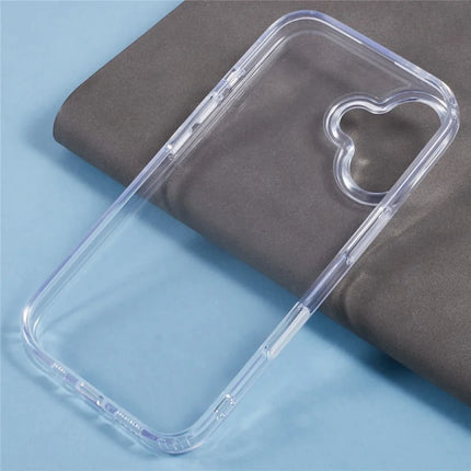 For iPhone 16 Plus Clear Case TPU+PC Back Cover with Touch Button Photography