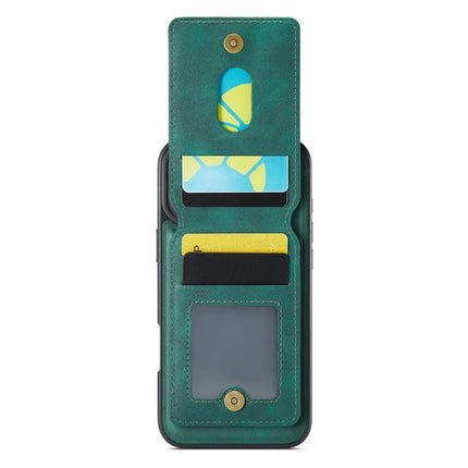 MAGKING K1 Series For iPhone 16 Plus Magnetic Case PC+TPU+PU Phone Cover with Card Holder Kickstand