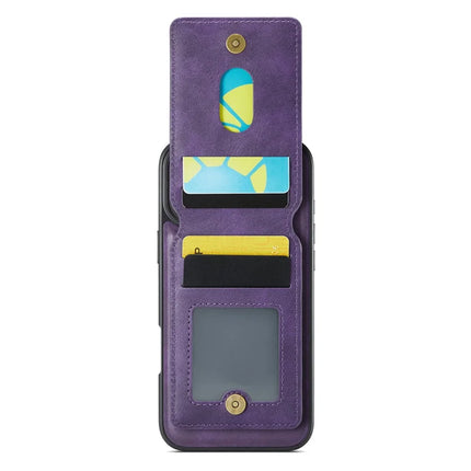 MAGKING K1 Series For iPhone 16 Plus Magnetic Case PC+TPU+PU Phone Cover with Card Holder Kickstand