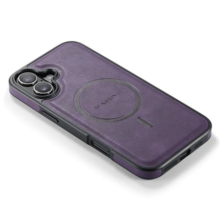 MAGKING K1 Series For iPhone 16 Plus Magnetic Case PC+TPU+PU Leather Phone Cover