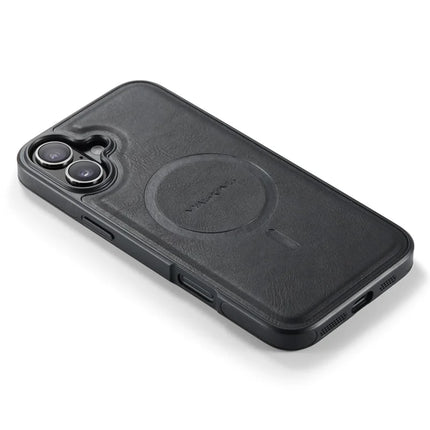 MAGKING K1 Series For iPhone 16 Plus Magnetic Case PC+TPU+PU Leather Phone Cover