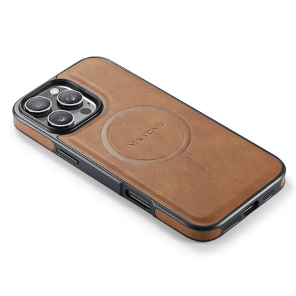 MAGKING K1 Series For iPhone 16 Pro Magnetic Case PC+TPU+PU Leather Phone Cover