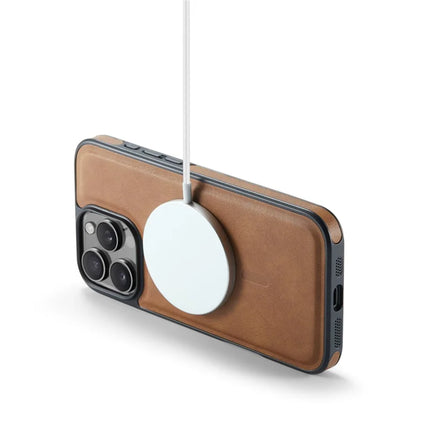 MAGKING K1 Series For iPhone 16 Pro Magnetic Case PC+TPU+PU Leather Phone Cover