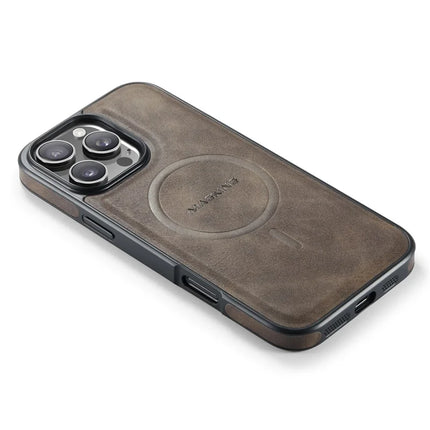MAGKING K1 Series For iPhone 16 Pro Magnetic Case PC+TPU+PU Leather Phone Cover