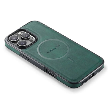 MAGKING K1 Series For iPhone 16 Pro Magnetic Case PC+TPU+PU Leather Phone Cover