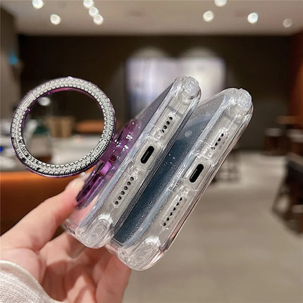 For iPhone 16 Plus Case Compatible with MagSafe Gyro Design Glitter PC + TPU Phone Cover