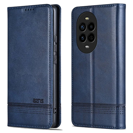AZNS For Huawei nova 13 Pro 5G Case Cowhide Texture PU Leather Wallet Phone Cover - Blue