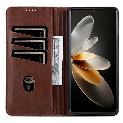 AZNS For Oppo Find X8 Pro 5G Case Cowhide Texture PU Leather Wallet Phone Cover