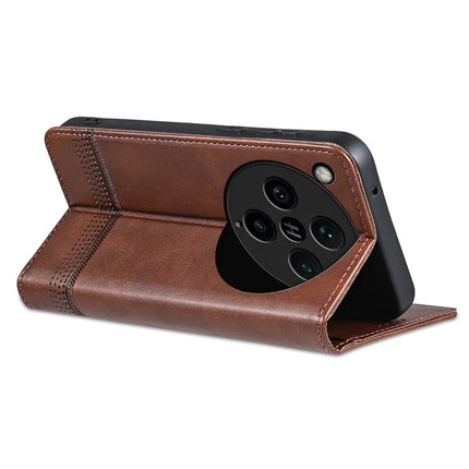 AZNS For Oppo Find X8 Pro 5G Case Cowhide Texture PU Leather Wallet Phone Cover