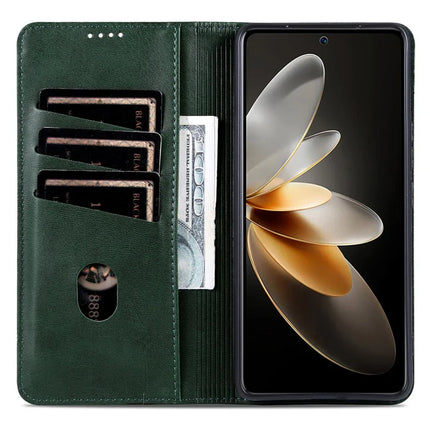 AZNS For Oppo Find X8 Pro 5G Case Cowhide Texture PU Leather Wallet Phone Cover