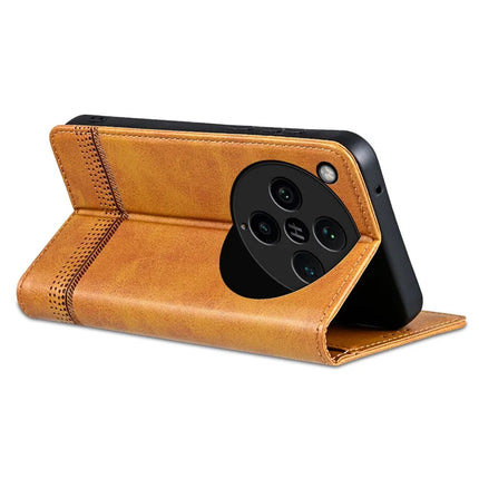 AZNS For Oppo Find X8 Pro 5G Case Cowhide Texture PU Leather Wallet Phone Cover