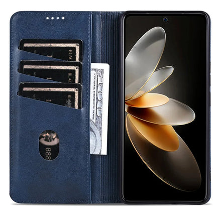 AZNS For Oppo Find X8 Pro 5G Case Cowhide Texture PU Leather Wallet Phone Cover