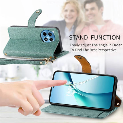 For OnePlus Ace 3 Pro 5G Case RFID Blocking Zipper Pocket Leather Wallet Phone Cover