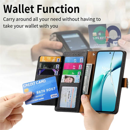 For OnePlus Ace 3 Pro 5G Case RFID Blocking Zipper Pocket Leather Wallet Phone Cover