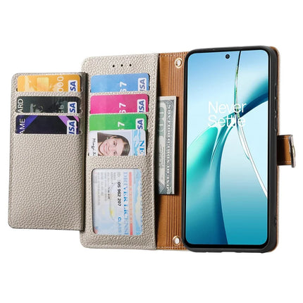 For OnePlus Ace 3 Pro 5G Case RFID Blocking Zipper Pocket Leather Wallet Phone Cover