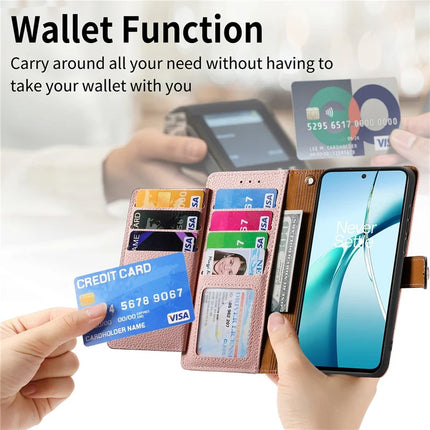 For OnePlus Ace 3 Pro 5G Case RFID Blocking Zipper Pocket Leather Wallet Phone Cover