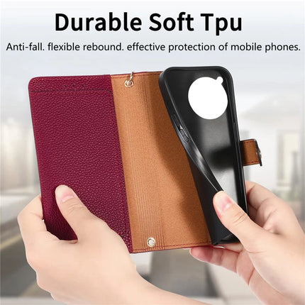 For OnePlus Ace 3 Pro 5G Case RFID Blocking Zipper Pocket Leather Wallet Phone Cover