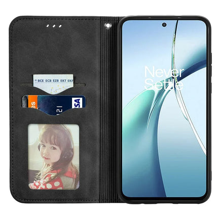 For OnePlus Ace 3 Pro 5G Case Skin Touch Feeling Leather Card Holder Phone Cover Magnetic Absorption