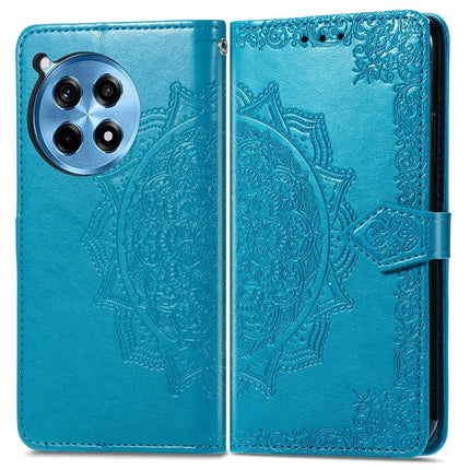 For OnePlus Ace 3 Pro 5G Wallet Case Mandala Flower Leather Phone Cover Stand View - Blue