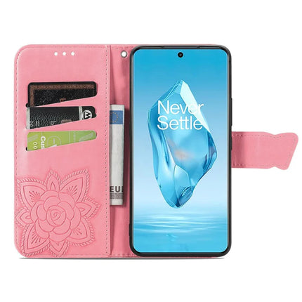 For OnePlus Ace 3 Pro 5G Case PU Leather Wallet Phone Cover Butterfly Pattern