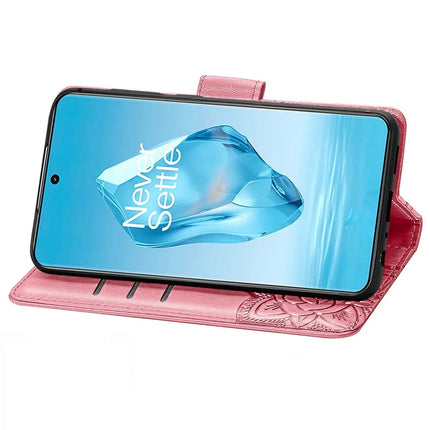 For OnePlus Ace 3 Pro 5G Case PU Leather Wallet Phone Cover Butterfly Pattern