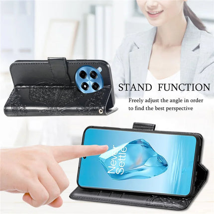 For OnePlus Ace 3 Pro 5G Case PU Leather Wallet Phone Cover Butterfly Pattern