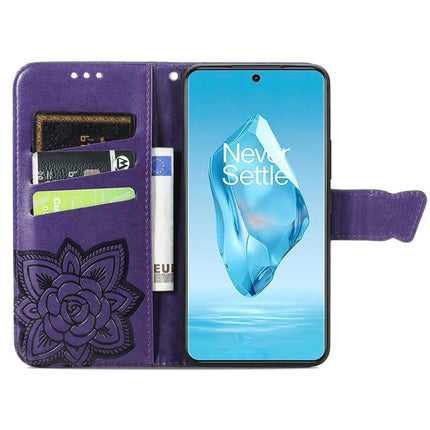 For OnePlus Ace 3 Pro 5G Case PU Leather Wallet Phone Cover Butterfly Pattern